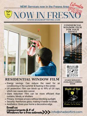 Residential tinting now available in the Fresno area