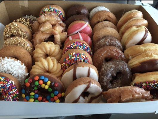 Say hello to 36 of my closest friends!  I always go here when I want great handmade FRESH tasting donuts! Go early for the best selection.