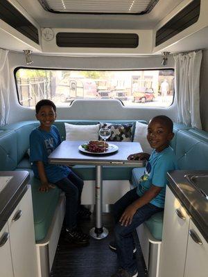 The grandsons are loving these RV's.