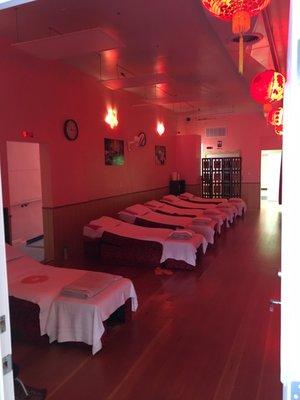 Foot Massage Area- there are private rooms for full body as well