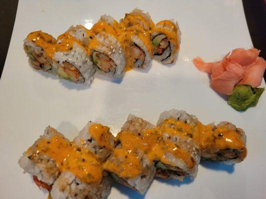 Spicy crawfish rolls