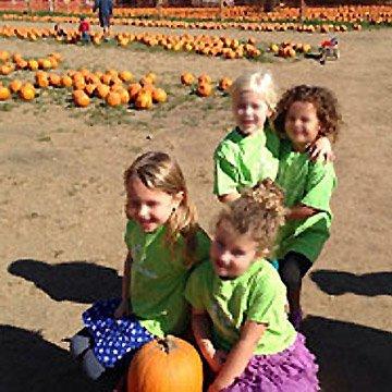 The Child Day Schools children at the pumpkin patch.