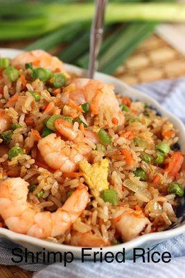 Jumbo shrimp fried rice