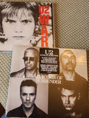 Looked at books, vinyl, but settled on used War for the commute and brand new U2 CD on sale (3/19/23)