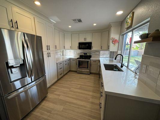 Porcelain plank tile downstairs