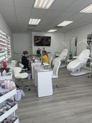 Inside of the salon.