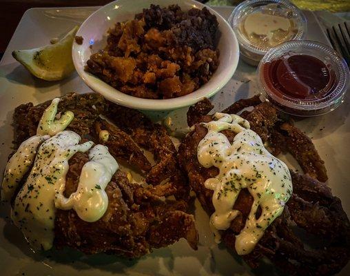 Crab stuffed soft shell crab, winner!  Totally awesome.