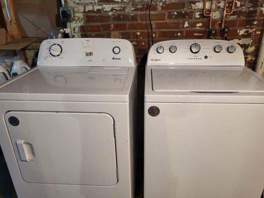 I immediately noticed that the dryer was the wrong brand. The deliverers said it was a loaner until the Whirlpool match comes in.