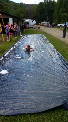 Kids loved the slip and slide.