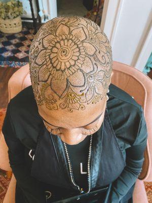 Henna Crown - henna can be worn anywhere, not just on the hands and feet.