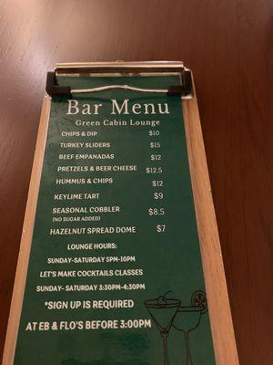 "Food" menu