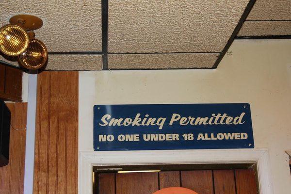 Unfortunately smoking is still allowed!