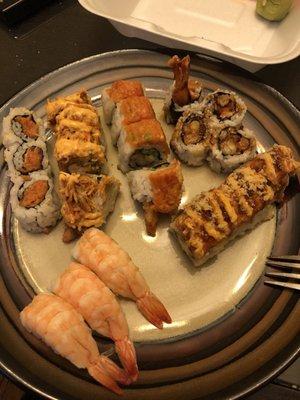 Various rolls and some nigiri