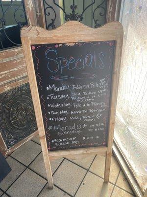 Specials sign