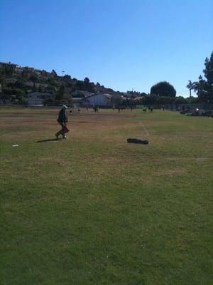 The soccer field