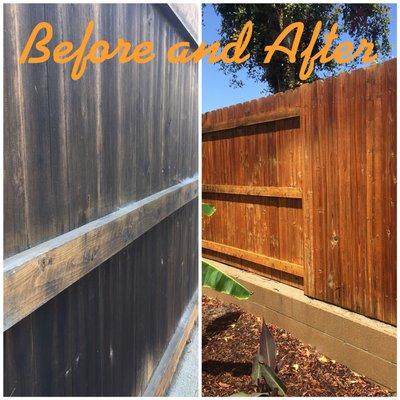 CIPW removed oil based paint to bring out the natural beauty of this wooden fence.