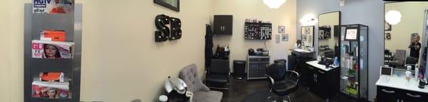 Wash station and high quality styling and color products.