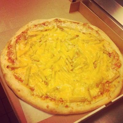 Pizza with Cheese Fries