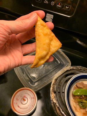 Krab rangoon soooooooo tiny