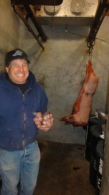 This is Roy at his sausage factory!  We brought lots of sausages to Palm Desert and Los Angeles - loved them. Thanks Roy!