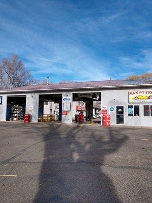 Front of the lube center. 10 minute oil changes/15-17 minute Full Service Oil Changes and many other preventive maintenance services.