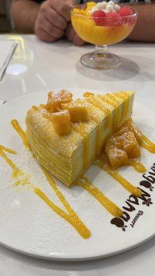 Mango crepe cake