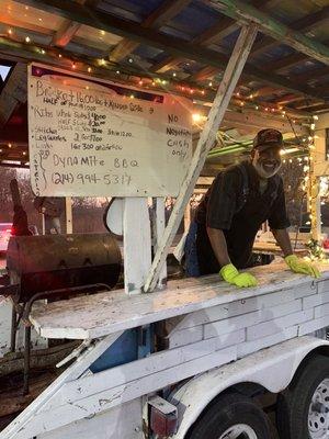 Smoker Truck outside Jacobs Spirits on FM 544 in Murphy.