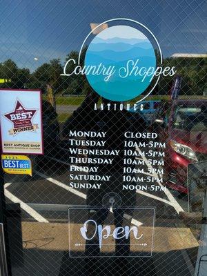 Times we are open !