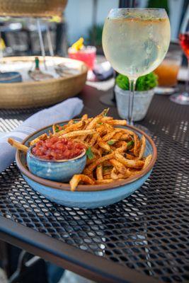 Old Bay Fries, with cocktail sauce