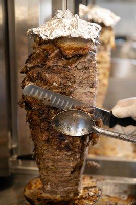 Shawarma carving