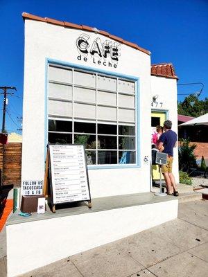 Cafe de Leche is located on Lake Ave., just pass Marcheta Street Altadena. Definitely a hidden gem that is located right next to Rancho Bar.