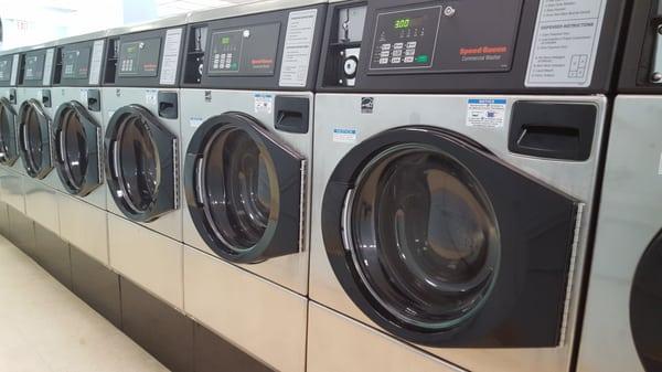 We have 18 newly installed Speed Queen washers for your standard loads.