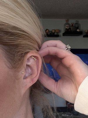 Flat piercing