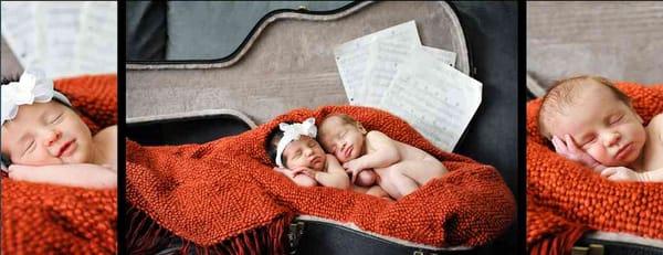 Newborn photography in dad's case. Rock stars.