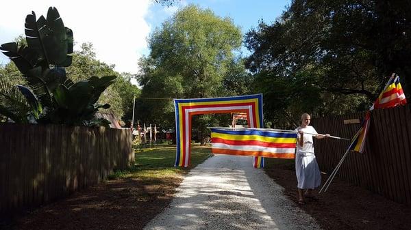 Student Monk Getting Monastery Ready For Festivals