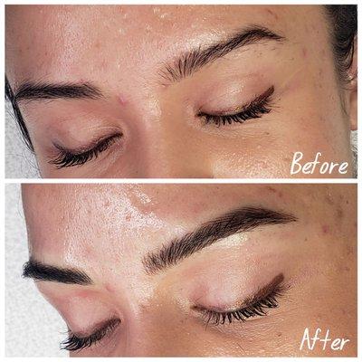 Microblading before and after