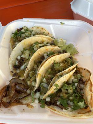 carne asada street tacos