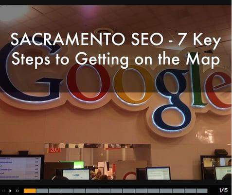 Sacramento SEO - 7 Steps to Getting on the Map. Click thru for slide presentation http://wp.me/p2ygF4-wg