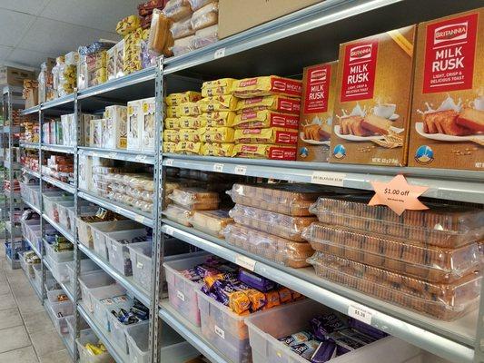 Packaged cookies, crackers, and desserts. I wonder if they use real sugar too.