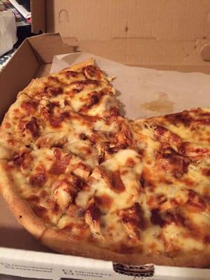 Medium barbecue chicken pizza