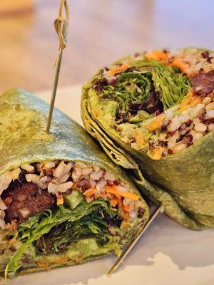 Fusion Wrap with Impossible Meatballs (vegan)