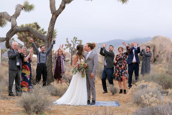 Joshua Tree elopement with family