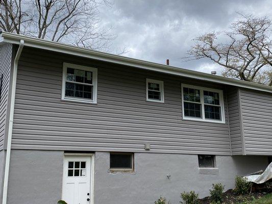 New siding and windows installation