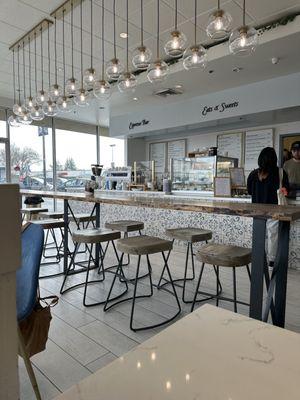 Front counter and some seating.