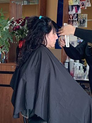 My Fiancée Getting Her Bangs Trimmed.