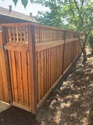 Fence from the back -- note the nice vertical detail!