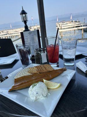 Smoked trout appetizer