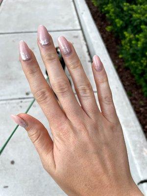 Light pink with glitter