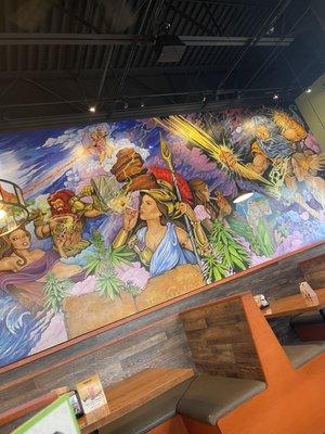 Colorado Springs restaurant mural.