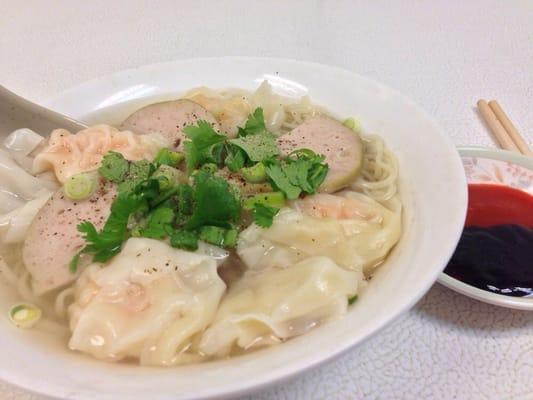 Shrimp wonton soup! Mmm